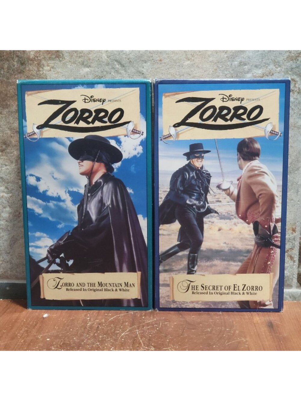 Vintage Zorro VHS Lot of 2 Zorro and the Mountain Man The Secret of El Zorro